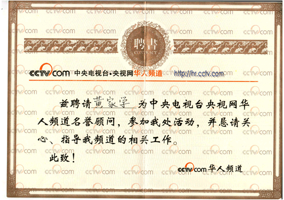 央視華人頻道名譽(yù)顧問